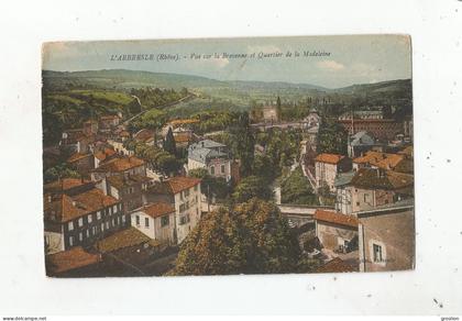 L'ARBRESLE (RHONE) VUE SUR LA BREVENNE ET QUARTIER DE LA MADELEINE  1934