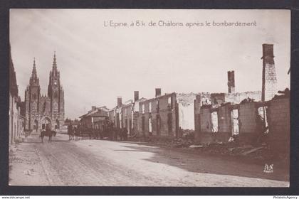 FRANCE, Vintage postcard, L'Épine, After the bombing, WWI