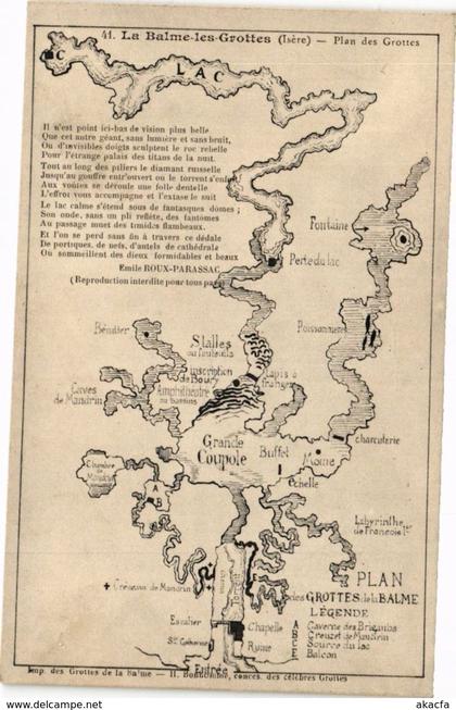 CPA La BALME-les-GROTTES - Plan des GROTTES (295909)