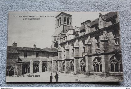 Cpa 1924, la Chaise Dieu, les cloîtres, vue extérieure, haute Loire 43