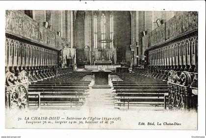 CPA carte postale  France: La Chaise Dieu- Intérieur de l'église VM22669