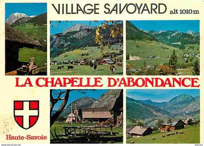 74 - La Chapelle d'Abondance - Multivues - Vaches - Blasons - CPM - Voir Scans Recto-Verso