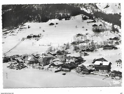 CPSM LA CHAPELLE D'ABONDANCE, VUE AERIENNE SUR LE CENTRE DU PAYS, HAUTE SAVOIE 74