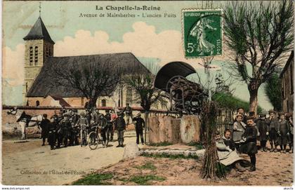 CPA LA CHAPELLE-la-REINE Avenue de Malesherbes Lancien Puits (861404)