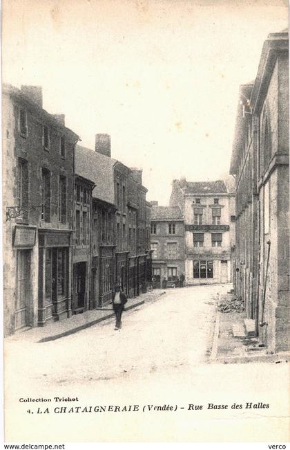 Carte POSTALE Ancienne de   LA  CHATAIGNERAIE - Rue basse des halles