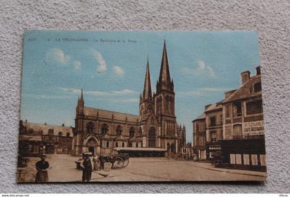 la Delivrande, la basilique et la place, Calvados 14