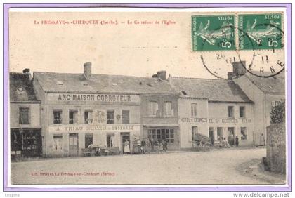 72 - La FRESNAYE sur CHEDOUET --  Le Carrefour de l'Eglise