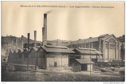 CPA La Grand-Combe - Mines - Les Agglomérés - Usine Electrique