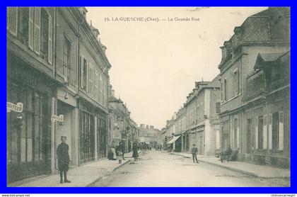 * LA GUERCHE SUR L'AUBOIS - Grande Rue - Coiffeur - Animée - Edit. E.M. - 1913