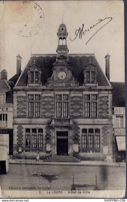 28 - La Loupe - Hôtel de Ville - Voyagé - Dos divisé...