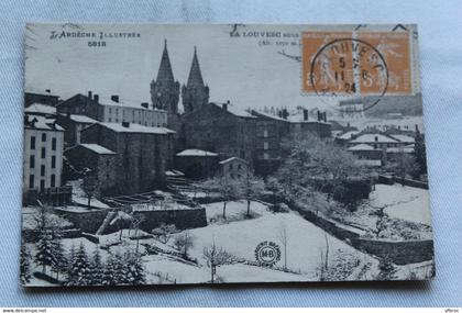 Cpa 1924, la Louvesc sous la neige, Ardèche 07