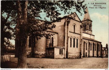 CPA AK La MACHINE - Place de l'Église (456850)