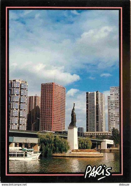 75 - Paris - La Seine et ses bords - Le Front de Seine - La Statue de la Liberté - Buildings - CPM - Voir Scans Recto-Ve