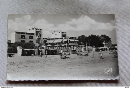 L599, Cpsm, la Tranche sur mer, la plage et l'hôtel de l'Océan, Vendée 85