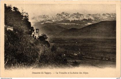 CPA Descente du Sappey - La TRONCHE et la chaine des Alpes (652312)