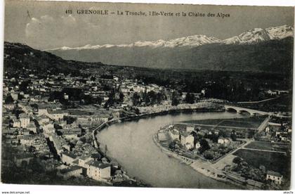 CPA GRENOBLE - La TRONCHE l'Ile-Verte et la Chaine des ALPES (243778)