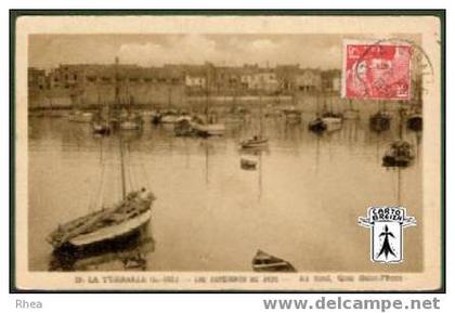 44 La Turballe - 19.  LA TURBALLE (L-Inf) - Les sardiniers au Port - Au fond, Quai Saint-Pierre - sépia