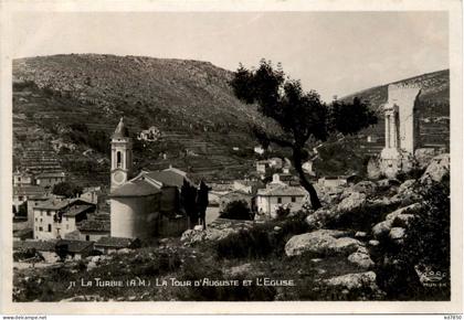 La Turbie, La Tour dÀuguste et lÈglise