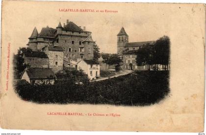 CPA LACAPELLE-MARIVAL - Le Chateau et l'Église (223453)