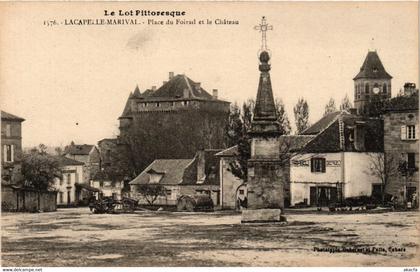 CPA Le Lot Pittoresque - LACAPELLE-MARIVAL - Place du Poirail et le (353865)