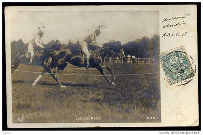 Cpa du 22 carte photo courses de chevaux de Lamballe ?? A26