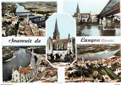 CPSM FRANCE 33 GIRONDE LANGON - Multivues 1964