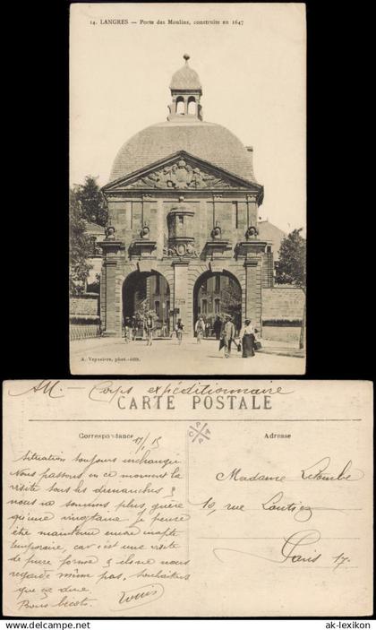 CPA Langres LANGRES Porte des Moulins 1915