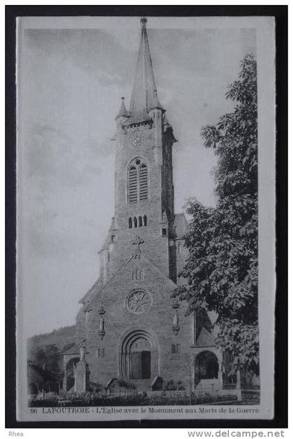 68 Lapoutroie monument aux morts eglise sépia    D68D  K68175K  C68175C RH042386