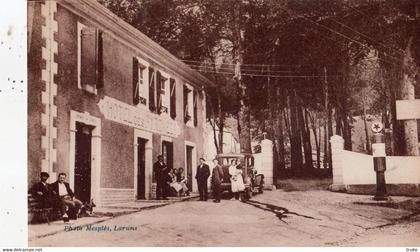 LARUNS " HOTEL DES PYRENEES " POMPE A ESSENCE AZUR