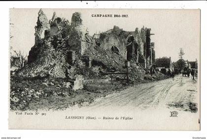 CPA - Cartes Postale-France-Lassigny -Ruine de l'église -1914-1917-VM11601