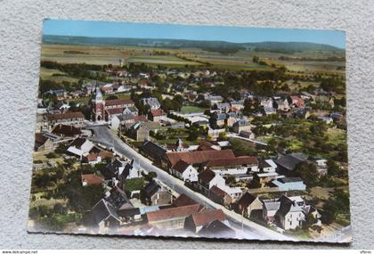 Cpm, Lassigny, vue générale aérienne, route de Compiègne, Oise 60