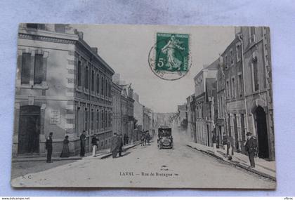 Cpa 1911, Laval, rue de Bretagne, Mayenne53