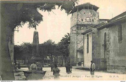 09 - Lavelanet - Place de l'Eglise - Animée - CPA - Voir Scans Recto-Verso