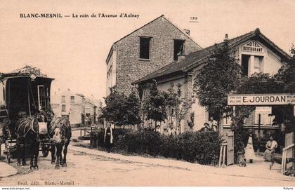 le blanc mesnil - le coin de l'avenue d'aulnay - hôtel restaurant JOURDAN - diligence attelage