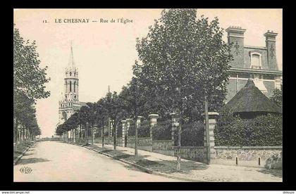 78 - Le Chesnay - Rue de l'Eglise - CPA - Voir Scans Recto-Verso