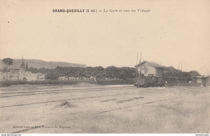 76 - LE GRAND QUEVILLY - La Gare et vue du Village