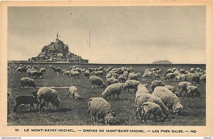 50 - Le Mont Saint Michel - Grèves du Mont Saint Michel - Les Prés Salés - Moutons - Animée - CPA - Voir Scans Recto-Ver