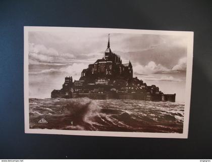 Carte Photo  1938  Le Mont Saint-Michel - Marée d'Equinoxe