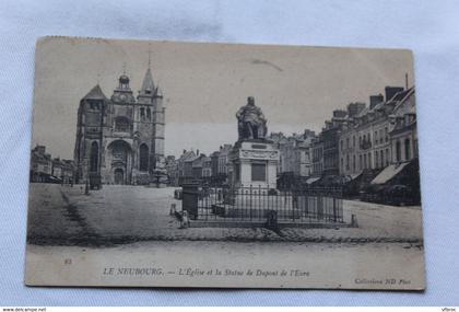 I842, le Neubourg, l'église et la statue de Dupont de l'Eure, Eure 27