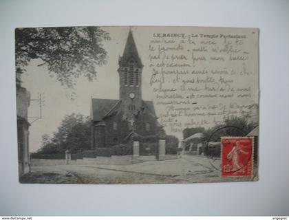 Carte  Le Raincy -  Le Temple Protestant  1909