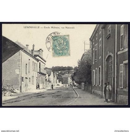 55 - LEROUVILLE (Meuse) - Cercle Militaire, Rue Nationale