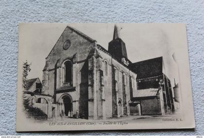 les Aix d'Angillon, façade de l'église, Cher 18