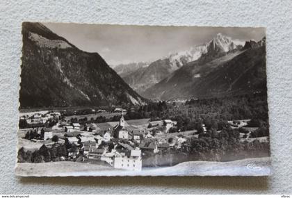 Cpsm 1963, les Houches, l'aiguille verte, Haute Savoie 74