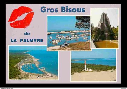 17 - La Palmyre - Les Mathes - Multivues - La plage - La mairie -  Village avec église - Le rond Point - CPM - Voir Scan