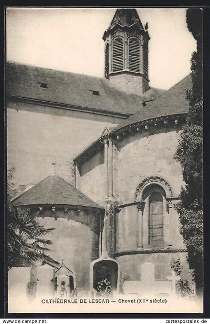 CPA Lescar, Cathédrale de Lescar, Chevet