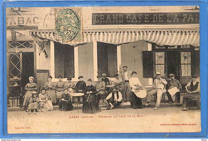 09 -  Ariège - Lezat sur Leze - Terrasse du Cafe de la Paix (N15454)