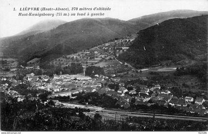 lièpvre * vue sur le village * ligne chemin de fer * le haut koenigsbourg