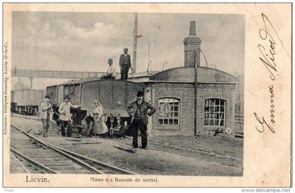 LIEVIN MINES (LA BASCULE DE SORTIE)  CARTE PRECURSEUR