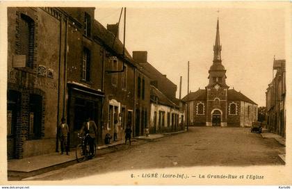 ligné * la grande rue et l'église * menuisier