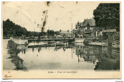 CPA - Carte Postale - France - Lille - Pont de Lambersart - 1903 (B9456)